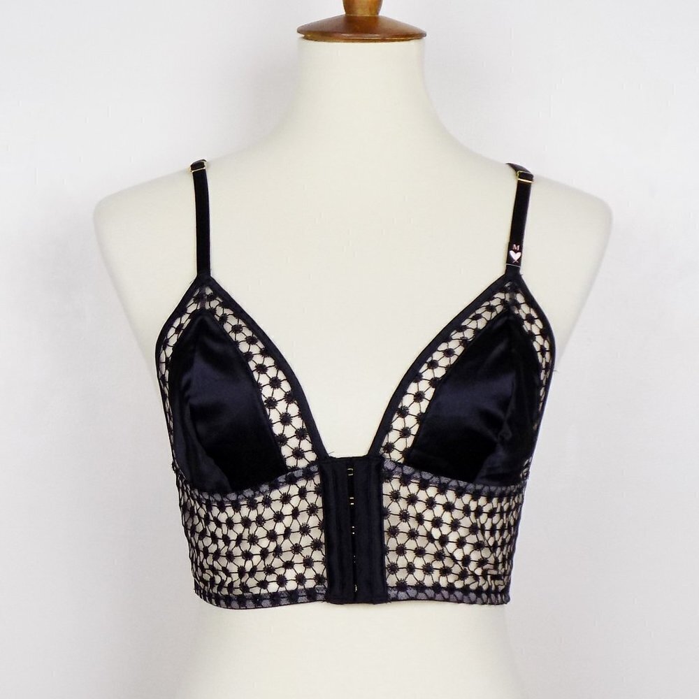 nwt Victoria's secret starburst strappy crop bralette bra sexy mesh